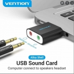 Sound Card Vention Universal External S17 USB Sound Card - VAB-S17-B